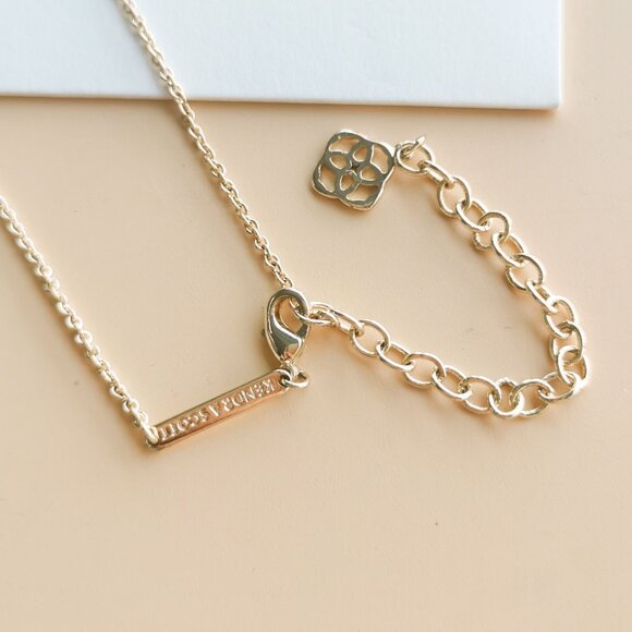 Kendra Scott Elisa Gold Dichroic Glass Pendant Necklace Jewelry - Picture 4 of 4